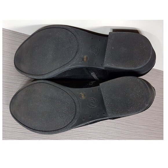 Lucky Brand Beniee Bootie Black Suede Dual Zip Womens Size 8.5 / 38.5 - Picture 6 of 6